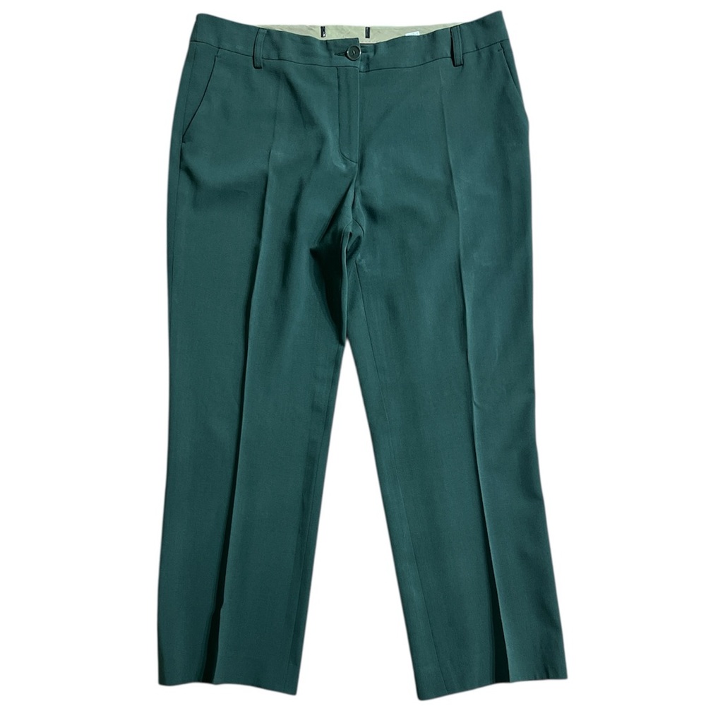 Etro Milano‎ Women Sz 10 Hunter Green Dress Pants Wool Blend Vintage